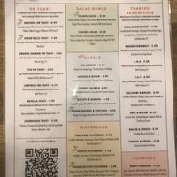 Brunch menu (August 2023)  at Ocean Bells Coffee Company in Watford
