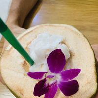 Coconut shake in coconut  at Coconuts in Krabi