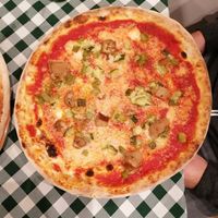 Porcini zucchini pizza at Da Giovanni in Budapest