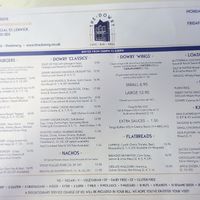 A few VGs, burger,  cauliflower wings. Today's soup of the day too. at The Dowry in Lerwick