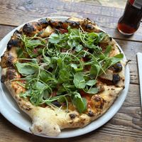 Pizza Vegetarino without cheesee  at Goldingen Room in Kuldiga