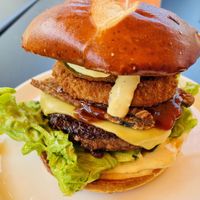 Maverick burger✨delicious!  at Next Level Veggie Grill in Burbank