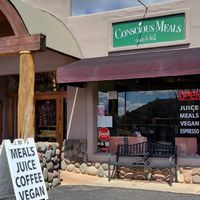 Out front  at Conscious Meals in Sedona