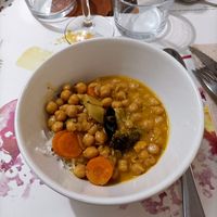 Curry de garbanzos   at Plaer Natural in Mallorca