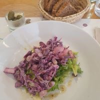 Beet root salad at Plaer Natural in Mallorca