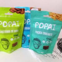 Raw and vegan snacks from the brand POPAI. at Armazém Fit Store in Porto Alegre