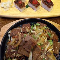 Mock meat at Broadway Station Sushi in Vancouver