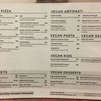 New vegan menu - Apr 2021 at 3 Grains Pizza in Williamstown