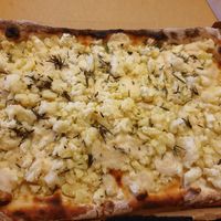 Potato and rosemary w/vegan moz at 3 Grains Pizza in Williamstown