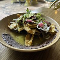 Chilaquiles Amarillos  at Plantasia in Mexico City