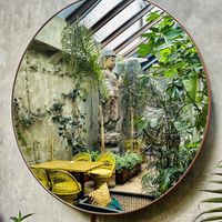 Reflection of the interior  at Plantasia in Mexico City