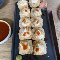 Sushi Kim Chee Crispy Roll at Plantasia in Mexico City