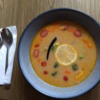 Delicious soup at Plantasia in Mexico City