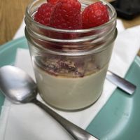 Panna cotta matcha  at Plantasia in Mexico City