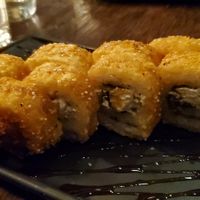 The amazing crispy banana sushi roll at Plantasia in Mexico City