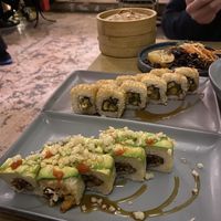Sushi rolls were surprisingly filling  at Plantasia in Mexico City