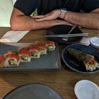Dragon roll and handroll at Plantasia in Mexico City