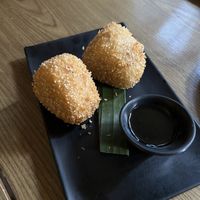 Onigiri empanizado  at Plantasia in Mexico City