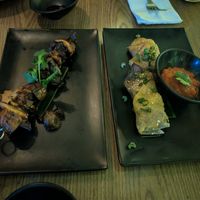 Mushroom skewer and beyond meat dim sum at Plantasia in Mexico City