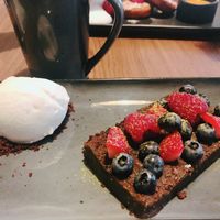 matcha brownie  at Plantasia in Mexico City