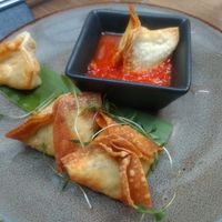 Está deli , súper recomendable !!! Este es el spicy wonton mmmmm at Plantasia in Mexico City