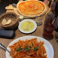 Penne all’arrabbiata (below).  at Mama Trattoria in Berlin