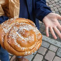 Cinnamon bun at Cafe Husaren in Gothenburg