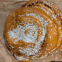 Giant cinnamon bun at Cafe Husaren in Gothenburg