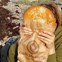 Head-sized roll at Cafe Husaren in Gothenburg