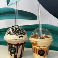Oreo and lotus biscoff milkshakes   at Neat Burger - Oxford Circus in London