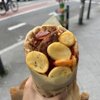 Vegan Pitta version with vegan dip  at Pita Pita Grillstore in Mannheim