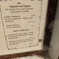 Veg*an section of the menu at Die Kartoffel in Ladenburg