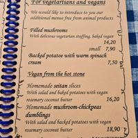 Menu in English available at Die Kartoffel in Ladenburg
