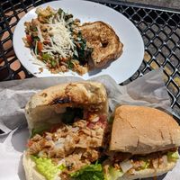 Hippie scramble with vegan eggs, vegan cheese steak at Bread and Butter Kitchen in Annapolis