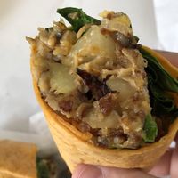 PlantFare wrap with potatoes and vegan cheese at Bread and Butter Kitchen in Annapolis