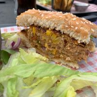 Vegan burger  at Paviljoen Stormvogel in Oostvoorne