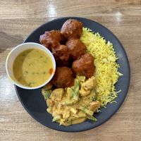 Various dishes from their vegan selection  at Govindas in Burleigh Heads