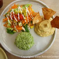 Yummy hummus! at LaHuerta in Chia