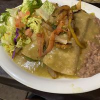 Veganized enchiladas  at Casa Mendoza in Three Rivers