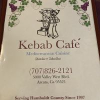 Kebap at Kebab Cafe in Arcata