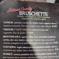 Bruchetta menu at Just Made - Fatto mo mò in Sorrento