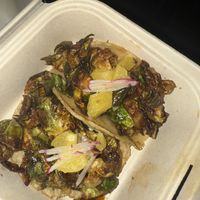 Brussel sprout tacos   at Lola Taqueria in Palm Beach