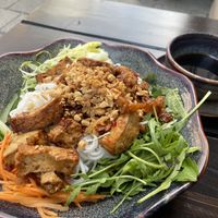 Warm rice-noodle salad  at Soy in Munich