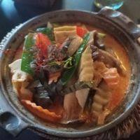 Red curry noodles at Soy in Munich