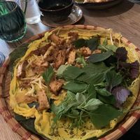 Pancakes and spring rolls  at Soy in Munich