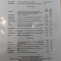 Summer 2021 Menu at Emma's Dell in Grasmere
