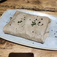 Sausage and cheese crepe at Emma's Dell in Grasmere