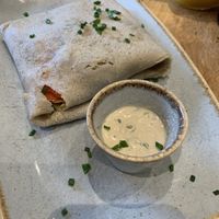 Cleopatra (falafel) crepe at Emma's Dell in Grasmere