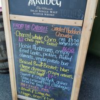 Part of the menu. at Ardbeg Distillery in Islay