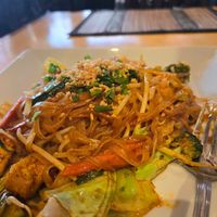 Pad Thai with veggies and tofu 😋 at Bencharong Thai House in Arcata